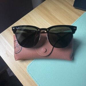 BRAND NEW NEVER WORN- Ray-Ban Blaze ClubMaster Sunglasses with Brown Case